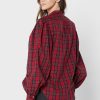 Rote Ralph Lauren Button-Down-Oberteile für Damen Rote Ralph Lauren Button-Down-Oberteile für Damen