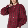 Rote Ralph Lauren Button-Down-Oberteile für Damen Rote Ralph Lauren Button-Down-Oberteile für Damen