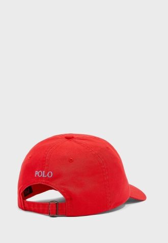 Rote Ralph Lauren Essential Curved Peak Hüte für Herren