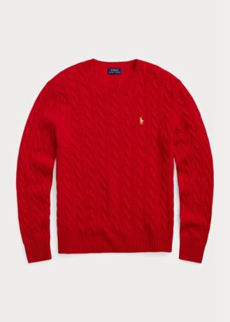 Rote Ralph Lauren Lunar New Year Woll-Kaschmir-Pullover für Herren Rote Ralph Lauren Lunar New Year Woll-Kaschmir-Pullover für Herren