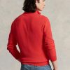 Rote Ralph Lauren Pullover aus Baumwolle mit Viertelreißverschluss und Netzstrick für Herren Rote Ralph Lauren Pullover aus Baumwolle mit Viertelreißverschluss und Netzstrick für Herren