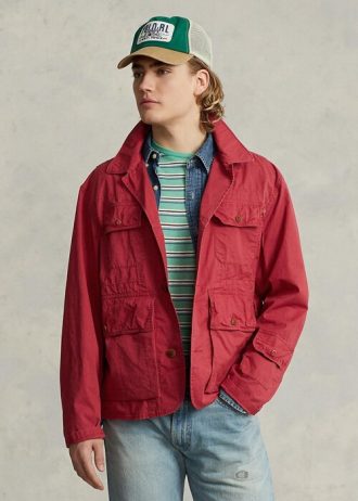 Rote Ralph Lauren Twill-Watjacken für Herren