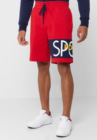 Rote Shorts mit Ralph Lauren-Logo für Herren