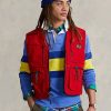 Rote wasserabweisende Utility-Weste von Ralph Lauren für Herren Rote wasserabweisende Utility-Weste von Ralph Lauren für Herren