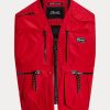 Rote wasserabweisende Utility-Weste von Ralph Lauren für Herren Rote wasserabweisende Utility-Weste von Ralph Lauren für Herren