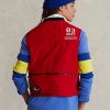 Rote wasserabweisende Utility-Weste von Ralph Lauren für Herren Rote wasserabweisende Utility-Weste von Ralph Lauren für Herren