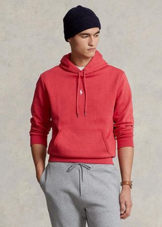Roter Ralph Lauren Doppelstrick-Hoodie für Herren