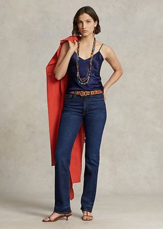 Royal Ralph Lauren High-Rise Straight Fit Jeans für Damen