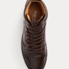 Schokoladenbraune High-Top-Sneakers „Jaemyn“ aus Kalbsleder von Ralph Lauren für Damen Schokoladenbraune High-Top-Sneakers „Jaemyn“ aus Kalbsleder von Ralph Lauren für Damen