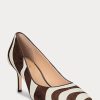 Schokoladenbraune Ralph Lauren Lanette Haircalf Heels für Damen Schokoladenbraune Ralph Lauren Lanette Haircalf Heels für Damen