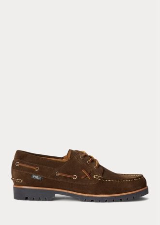 Schokoladenbraune Ralph Lauren Ranger Wildleder-Loafer für Herren