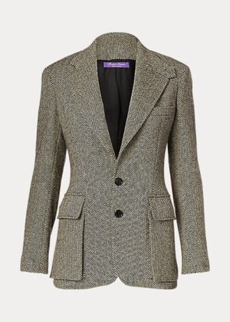 Schwarz / Cremefarbene Tweedjacken für Damen von Ralph Lauren Schwarz / Cremefarbene Tweedjacken für Damen von Ralph Lauren
