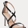 Schwarz / Gold Ralph Lauren Gabriele Pumps aus geprägtem Leder für Damen Schwarz / Gold Ralph Lauren Gabriele Pumps aus geprägtem Leder für Damen