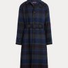 Schwarz / Nacy Herren Ralph Lauren Plaid Wool Twill Balmacaan Topcoat Mäntel Schwarz / Nacy Herren Ralph Lauren Plaid Wool Twill Balmacaan Topcoat Mäntel