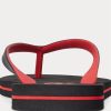 Schwarz / Rot Ralph Lauren Bolt Pony Flip Flops für Herren Schwarz / Rot Ralph Lauren Bolt Pony Flip Flops für Herren