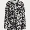 Schwarz / Weiß Damen Ralph Lauren Floral Ripstop Kapuzen-Windjacke Schwarz / Weiß Damen Ralph Lauren Floral Ripstop Kapuzen-Windjacke