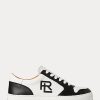 Schwarz / Weiß Damen Ralph Lauren Jinett Color-Blocked Low-Top Sneakers Schwarz / Weiß Damen Ralph Lauren Jinett Color-Blocked Low-Top Sneakers