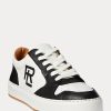 Schwarz / Weiß Damen Ralph Lauren Jinett Color-Blocked Low-Top Sneakers Schwarz / Weiß Damen Ralph Lauren Jinett Color-Blocked Low-Top Sneakers