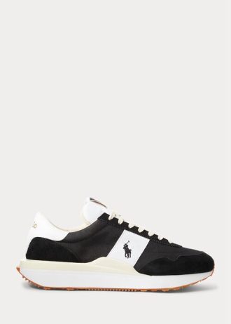 Schwarz / Weiß Herren Ralph Lauren Train 89 Wildleder & Oxford Sneakers Schwarz / Weiß Herren Ralph Lauren Train 89 Wildleder & Oxford Sneakers