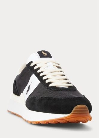 Schwarz / Weiß Herren Ralph Lauren Train 89 Wildleder & Oxford Sneakers Schwarz / Weiß Herren Ralph Lauren Train 89 Wildleder & Oxford Sneakers