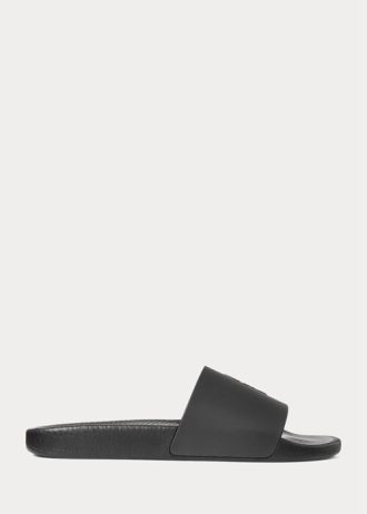 Schwarz / Weiß Ralph Lauren Signature Pony Hausschuhe für Herren