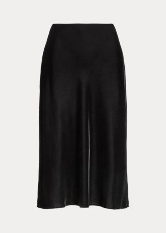 Schwarze A-Linien-Röcke aus Samt von Ralph Lauren für Damen