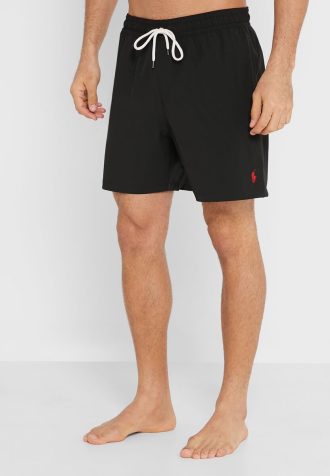 Schwarze Badeshorts mit Kordelzug für Herren von Ralph Lauren