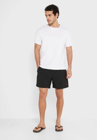 Schwarze Badeshorts mit Kordelzug für Herren von Ralph Lauren