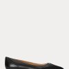Schwarze Ballerinas aus brüniertem Leder von Ralph Lauren für Damen Schwarze Ballerinas aus brüniertem Leder von Ralph Lauren für Damen