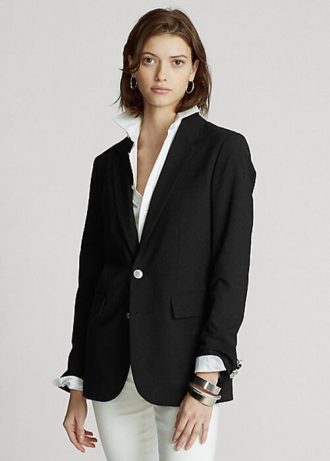 Schwarze Blazer aus Wollmischung für Damen von Ralph Lauren Schwarze Blazer aus Wollmischung für Damen von Ralph Lauren