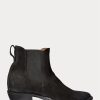 Schwarze Chelsea-Stiefel aus Wildleder von Ralph Lauren für Herren Schwarze Chelsea-Stiefel aus Wildleder von Ralph Lauren für Herren