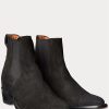 Schwarze Chelsea-Stiefel aus Wildleder von Ralph Lauren für Herren Schwarze Chelsea-Stiefel aus Wildleder von Ralph Lauren für Herren