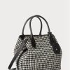 Schwarze Damen-Handtasche „Houndstooth“ von Ralph Lauren mit mittlerem Bellport-Muster Schwarze Damen-Handtasche „Houndstooth“ von Ralph Lauren mit mittlerem Bellport-Muster