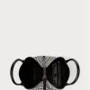 Schwarze Damen-Handtasche „Houndstooth“ von Ralph Lauren mit mittlerem Bellport-Muster Schwarze Damen-Handtasche „Houndstooth“ von Ralph Lauren mit mittlerem Bellport-Muster