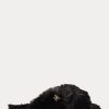 Schwarze Damen Ralph Lauren Sydni Flache Schuhe aus Kunstpelz Schwarze Damen Ralph Lauren Sydni Flache Schuhe aus Kunstpelz