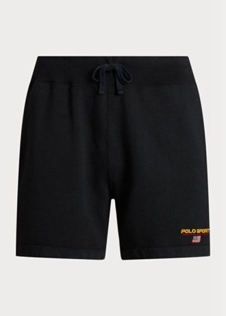 Schwarze Fleece-Shorts für Herren von Ralph Lauren Polo Sport