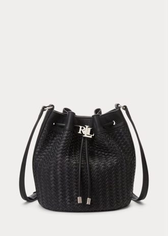 Schwarze, gewebte Andie-Handtasche für Damen von Ralph Lauren