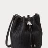 Schwarze, gewebte Andie-Handtasche für Damen von Ralph Lauren