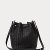 Schwarze, gewebte Andie-Handtasche für Damen von Ralph Lauren