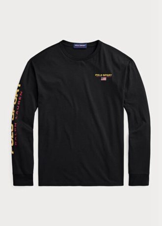 Schwarze Herren Ralph Lauren Classic Fit Polo Sport Jersey T-Shirts Schwarze Herren Ralph Lauren Classic Fit Polo Sport Jersey T-Shirts