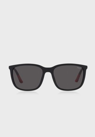 Schwarze Herren-Wayfarer-Sonnenbrille Ralph Lauren 0Ph4185U