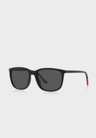 Schwarze Herren-Wayfarer-Sonnenbrille Ralph Lauren 0Ph4185U