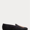 Schwarze Herrenschuhe aus Samt von Ralph Lauren Alonzo Bullion Crest Schwarze Herrenschuhe aus Samt von Ralph Lauren Alonzo Bullion Crest
