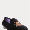 Schwarze Herrenschuhe aus Samt von Ralph Lauren Alonzo Bullion Crest Schwarze Herrenschuhe aus Samt von Ralph Lauren Alonzo Bullion Crest