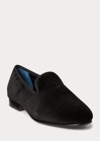 Schwarze Herrenschuhe aus Samt von Ralph Lauren Paxton Schwarze Herrenschuhe aus Samt von Ralph Lauren Paxton