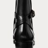 Schwarze Herrenstiefel „Welington“ von Ralph Lauren aus brüniertem Kalbsleder Schwarze Herrenstiefel „Welington“ von Ralph Lauren aus brüniertem Kalbsleder