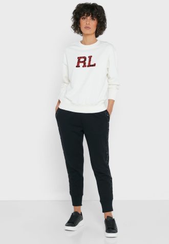 Schwarze Jogginghose mit hoher Taille von Ralph Lauren für Damen