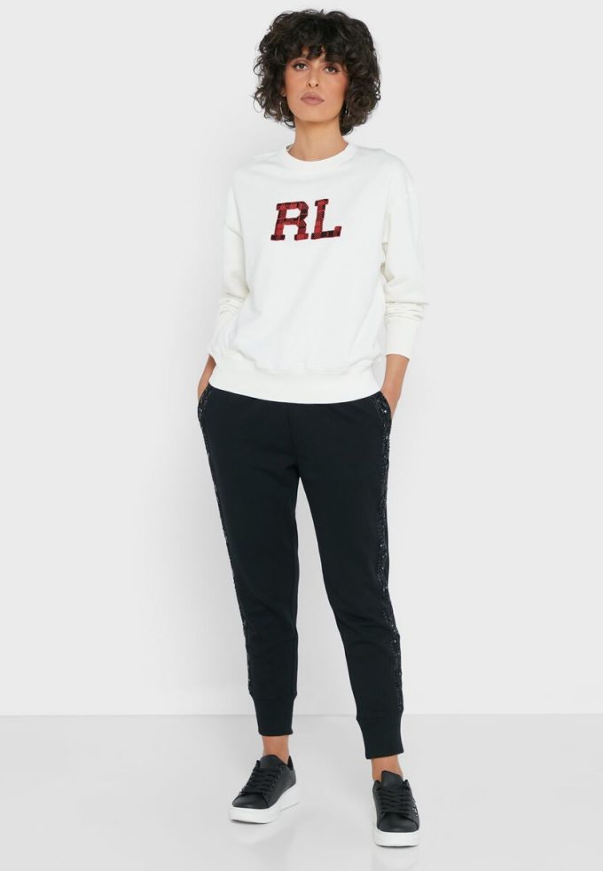 Schwarze Jogginghose mit hoher Taille von Ralph Lauren für Damen