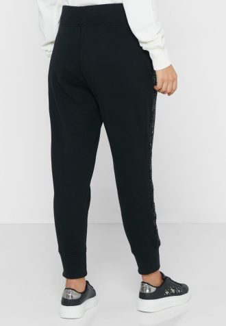 Schwarze Jogginghose mit hoher Taille von Ralph Lauren für Damen
