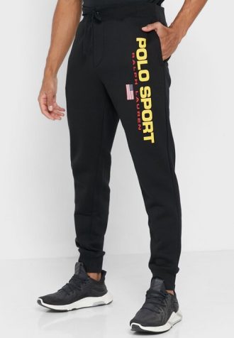 Schwarze Jogginghose mit Ralph Lauren-Logo für Herren